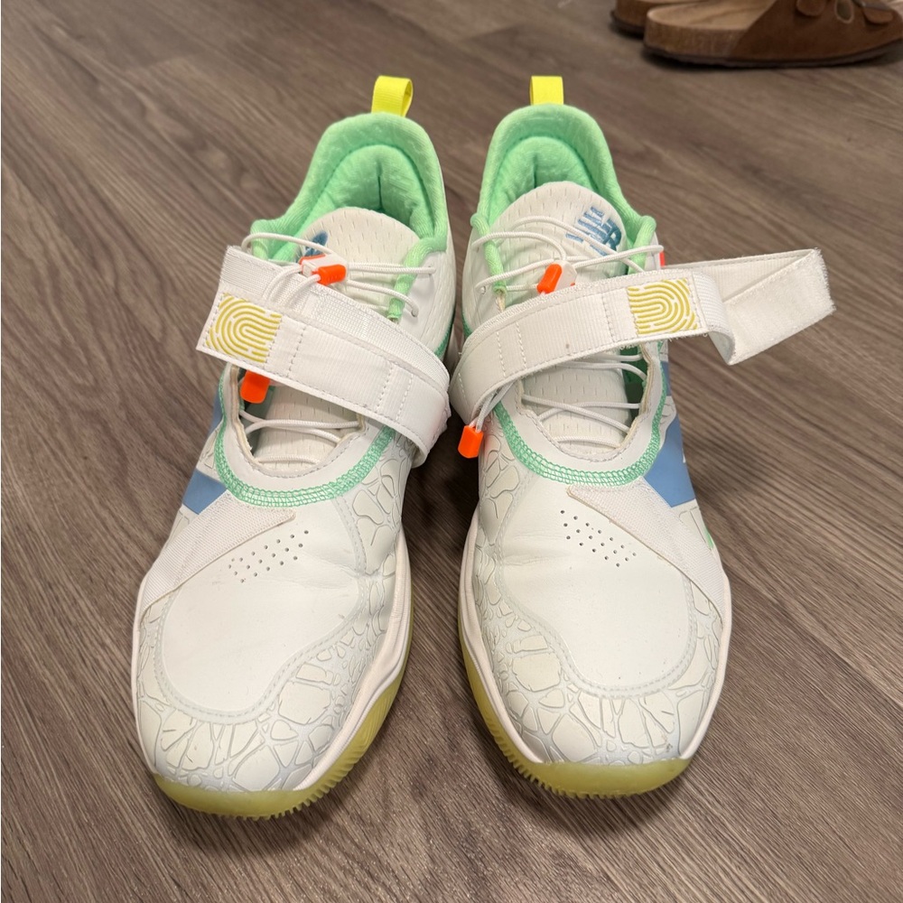 White and Green Athletic Shoes new balance
